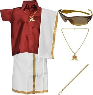 AMIRTHA FASHIONBoys Traditional Dhoti & Shirts SET WITH ACCESSORIES (XU-0TCY-UP67)