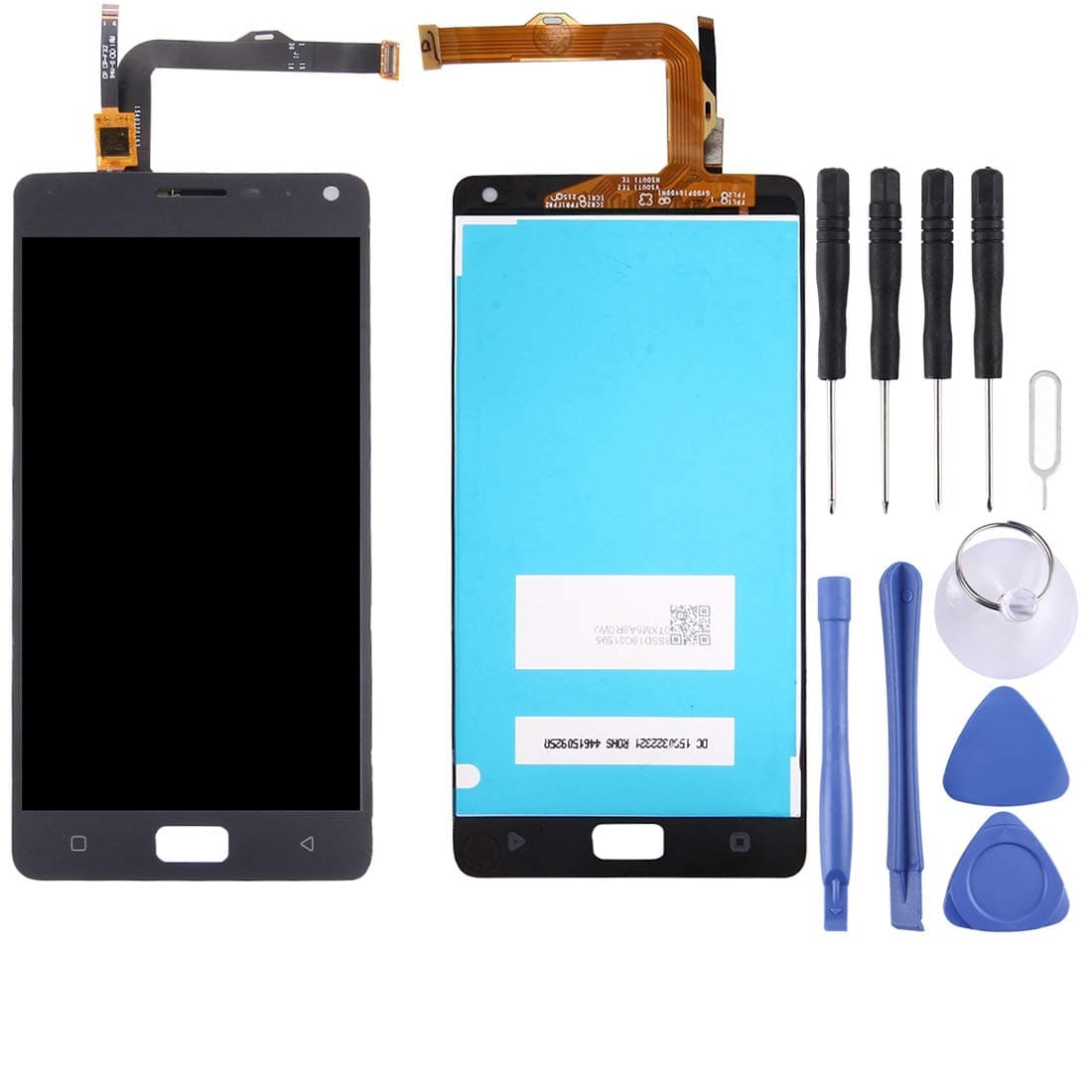 N/A Touchscreen digitizer components LCD Screen and Digitizer Full Assembly for Lenovo VIBE P1 / P1c72 5.5 inch(Black) (Color : Black)