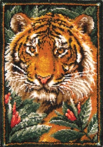Latch Hook Kit 27"X40"-Jungle Tiger