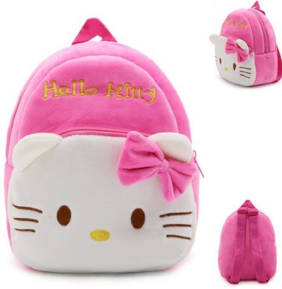 New Cute Plush Hello Kitty Mini Backpack for young Students Ages 3-5 Years old, Generic