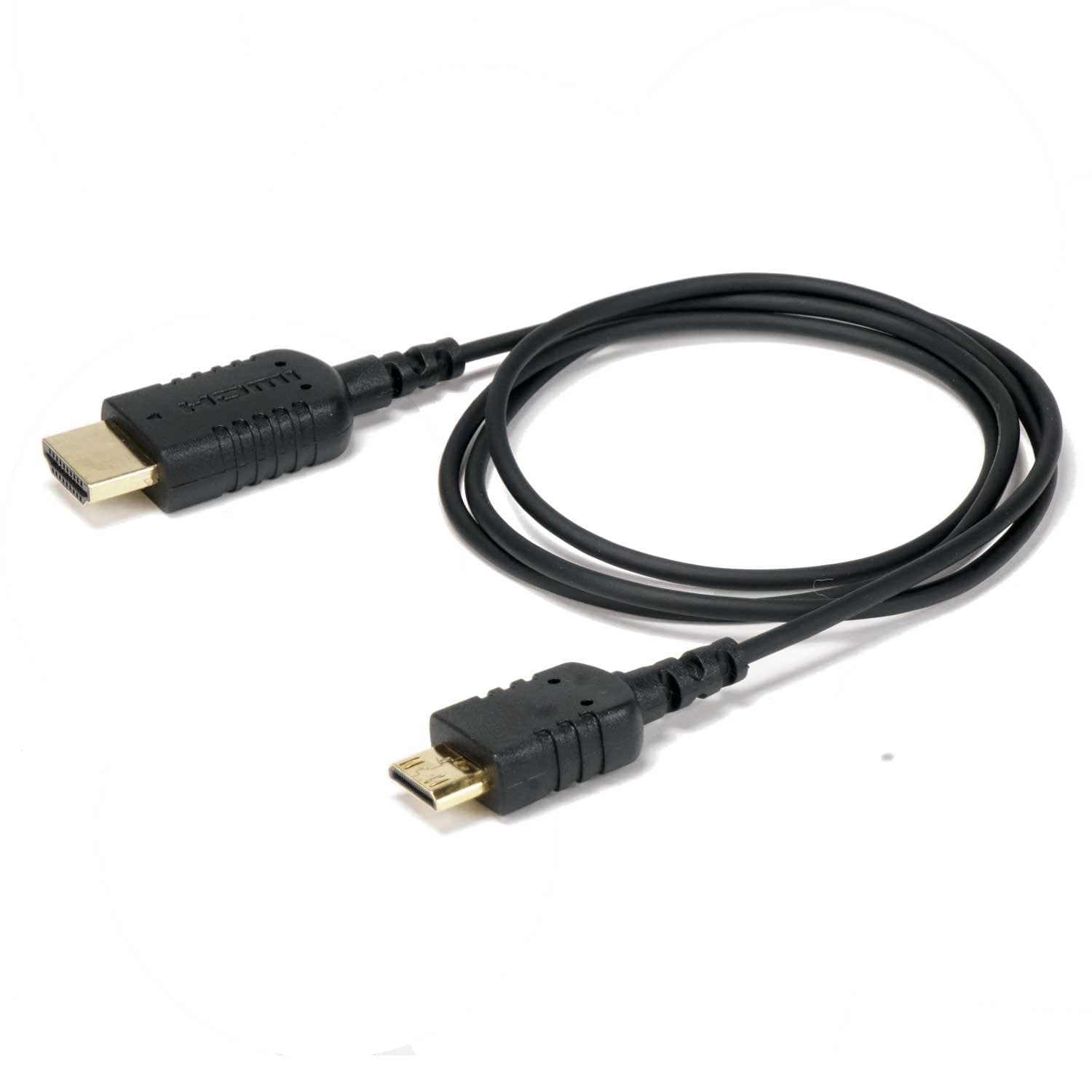 Mini HDMI to HDMI Cable, Reflex Ultra Thin 2.5mm Dia. Length: 3.0’ FT / 91.4cm | Super Flexible, 4K 60Hz HDR HDMI 2.0, Compatible with Sony HDR-XR50, Nikon Z6 Z7 Canon EOS RP, EOS R
