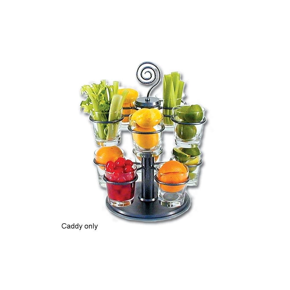 Silver Spiral Top Garnish Carousel Caddy