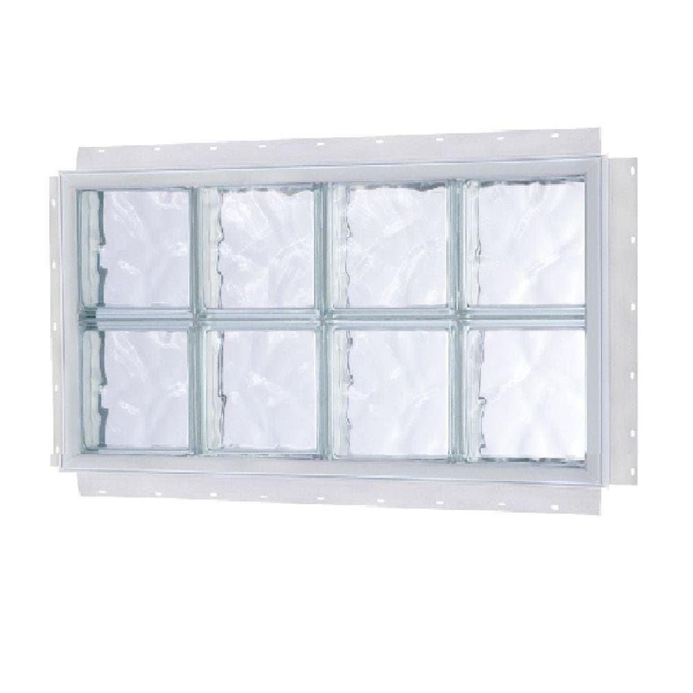 NAIL UP Wave Pattern Solid Glass Block Window