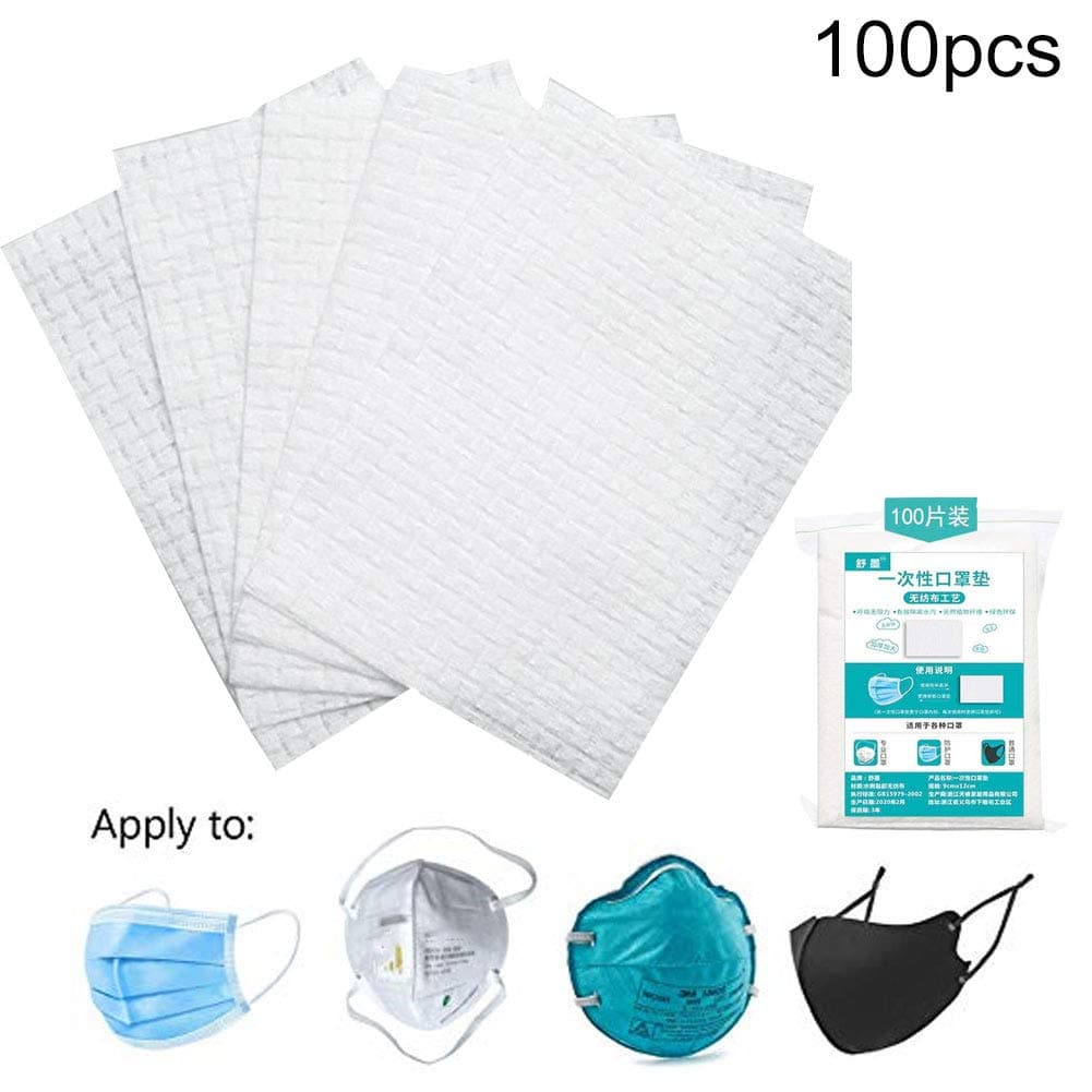 Quietcloud-D Face Mouth Visor, 100Pcs Disposable Replacement Dustproof Filter Non-Woven Inner Pad for Face for Men Women Face Protective - 100pcs