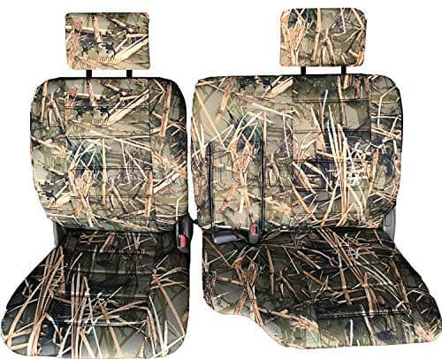 RealSeatCovers 3 Layer Front 60/40 Split Bench A57 Triple Stitched Thick Custom Made Seat Cover for 1991 Toyota Pickup Exact Fit A57 (Muddy Water Camo)