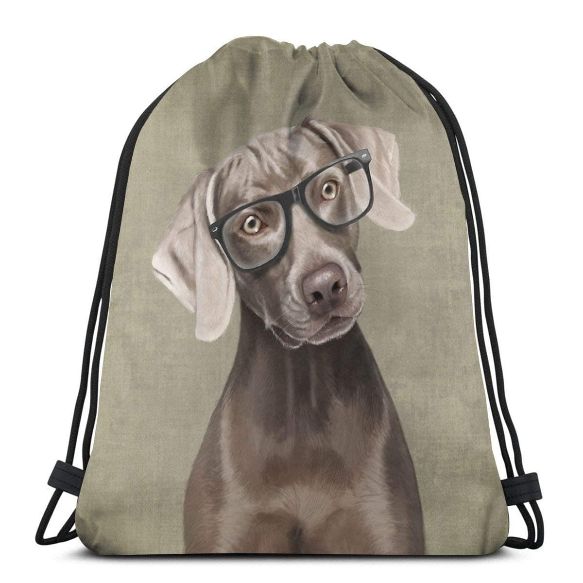 Kailey hello Mr Weimaraner Shoulder Drawstring Bag Backpack String Bags School Rucksack Gym Sport Bag Lightweight