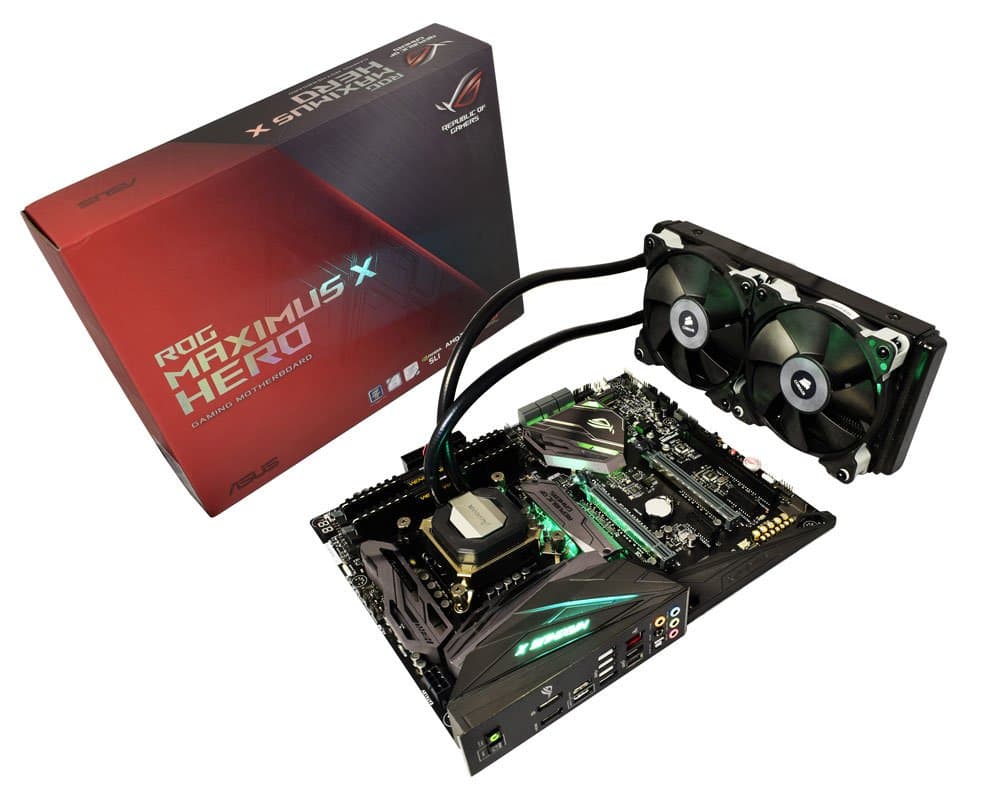 ADMI Component Bundle: Intel Core i7 8700K Quad Core 5GHz Overclocked Coffee Lake CPU with Corsair H115i Pro Liquid CPU Cooler, Asus ROG MAXIMUS X HERO Motherboard | **No RAM**