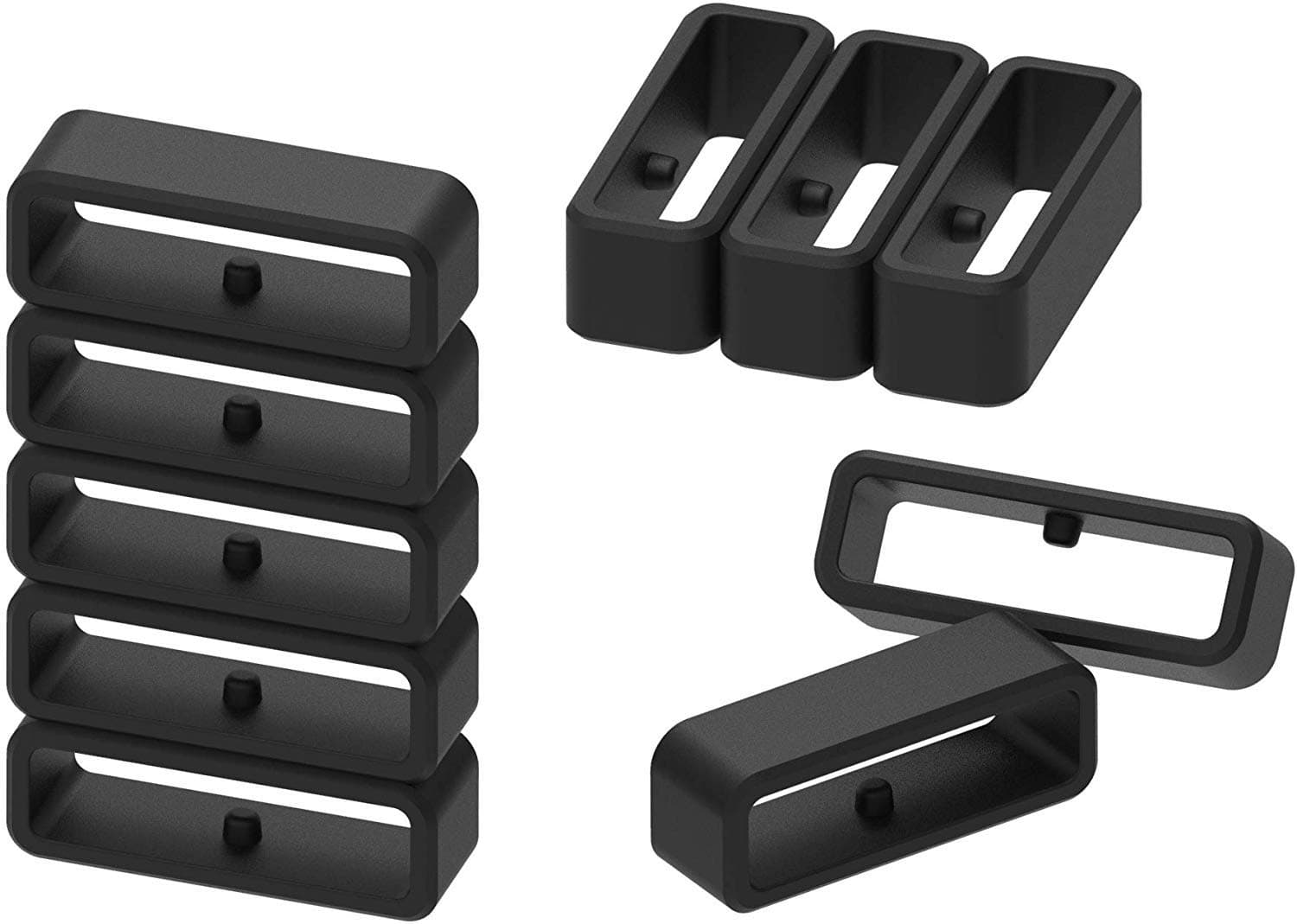 Turnwin Silicone Connector Keepers Fastener Ring Holders Loop for Forerunner 220 235 230 735XT Smartwatch Bands(Pack of 10)