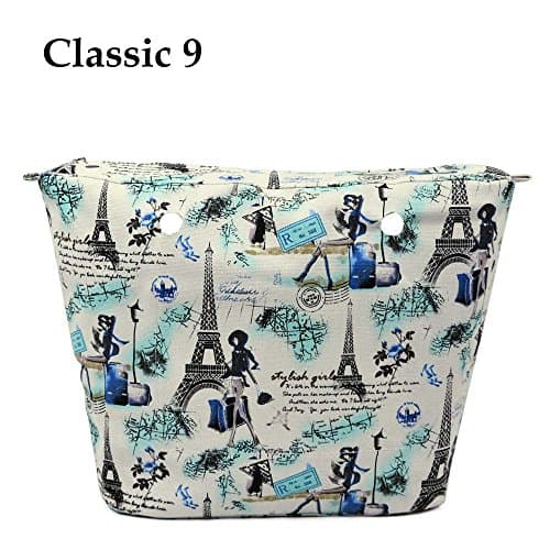 Waterproof Inner Lining Insert Zipper Pocket for Classic Obag Canvas Inner Pocket for O Bag