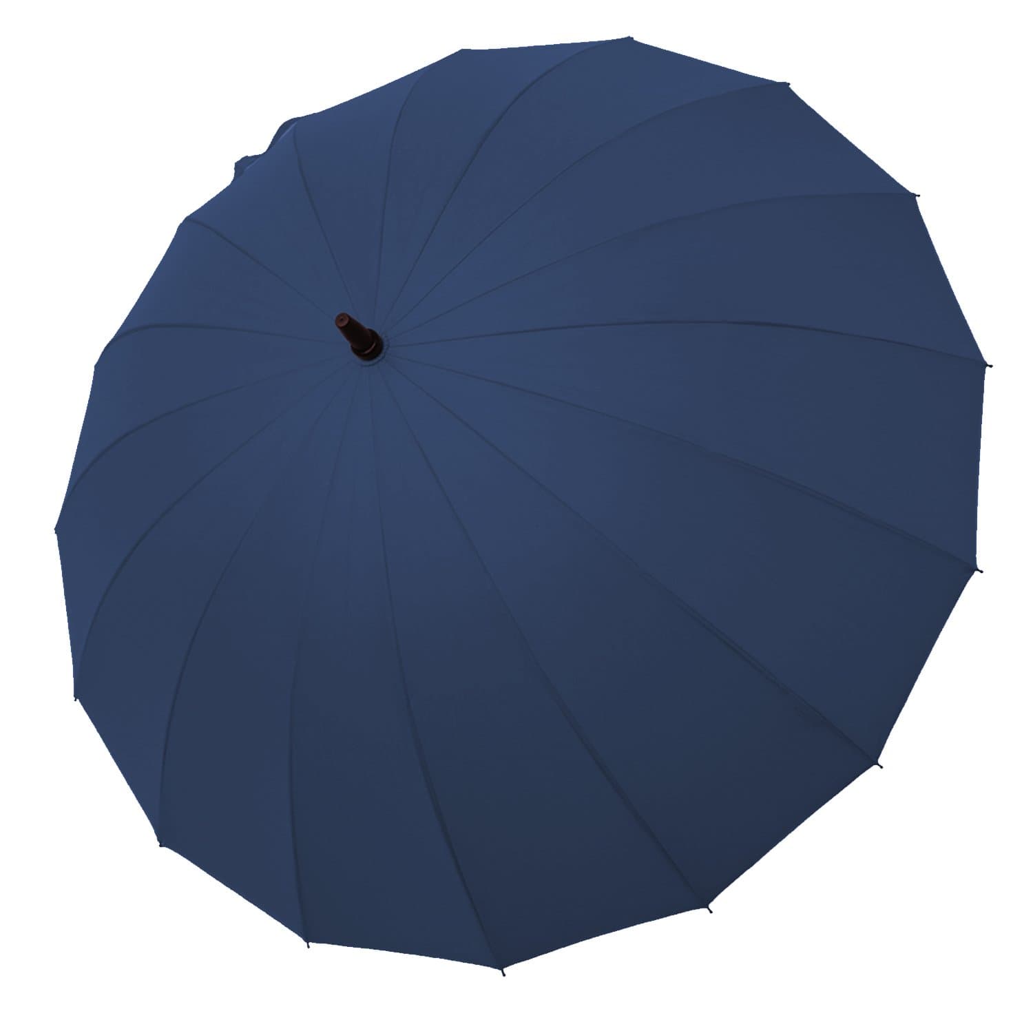 Strong Umbrella Compact Large Windproof 210T Waterproof Durable Automatic Stick Umbrella with 16 Ribs Auto Open saiveina for Heavy Rain Men and Women Blue