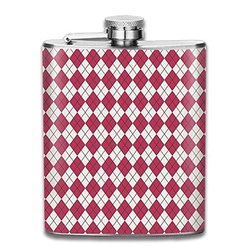 Weiheiwec 9 Classic Scottish Design Baklawa Inspired Image With Rectangular Details Stainless Steel Hip Flask 7 OZ