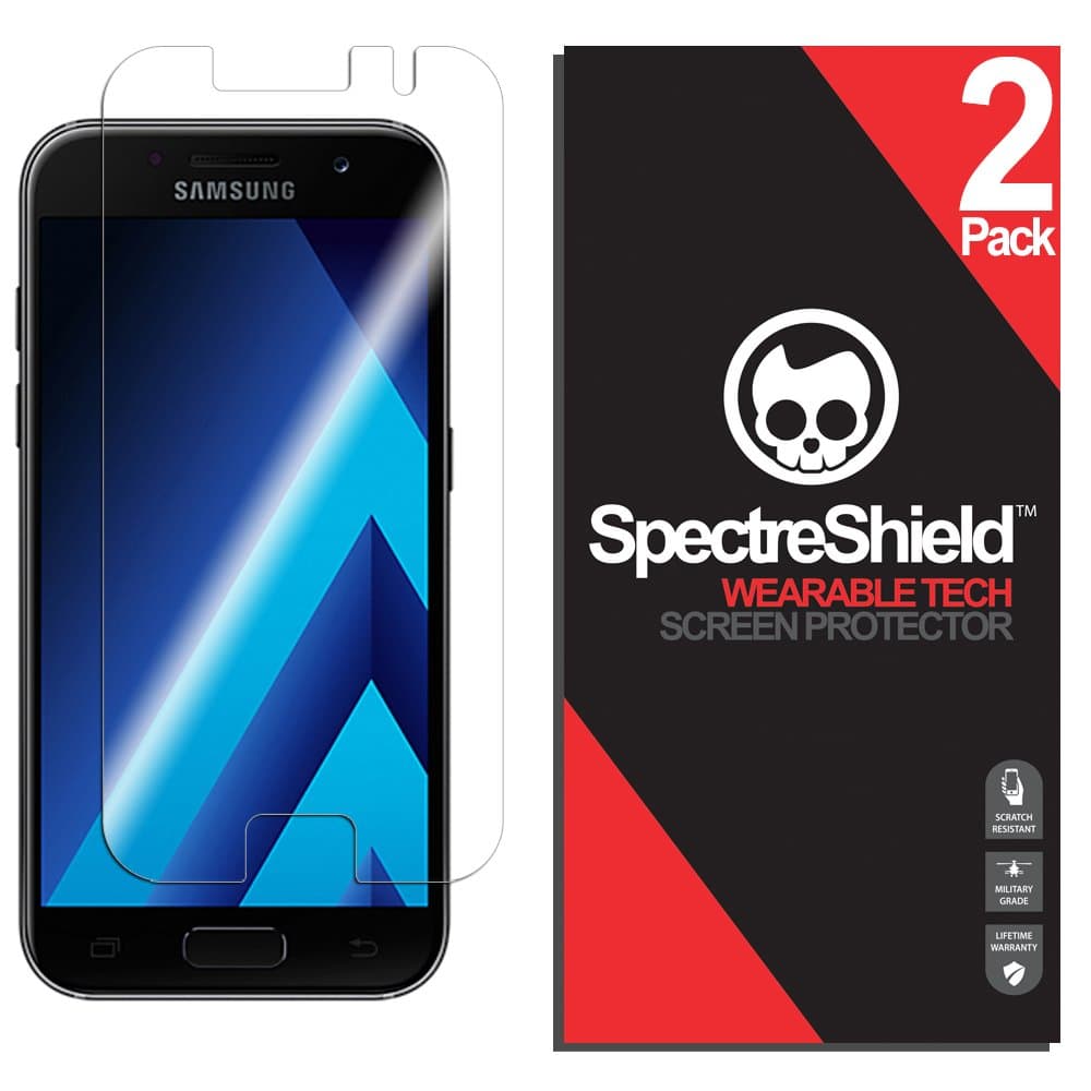 Spectre Shield (2-Pack Screen Protector for Samsung Galaxy A5 (5.2" inch) Screen Protector (2017) Case Friendly Accessories Flexible Full Coverage Clear TPU Film