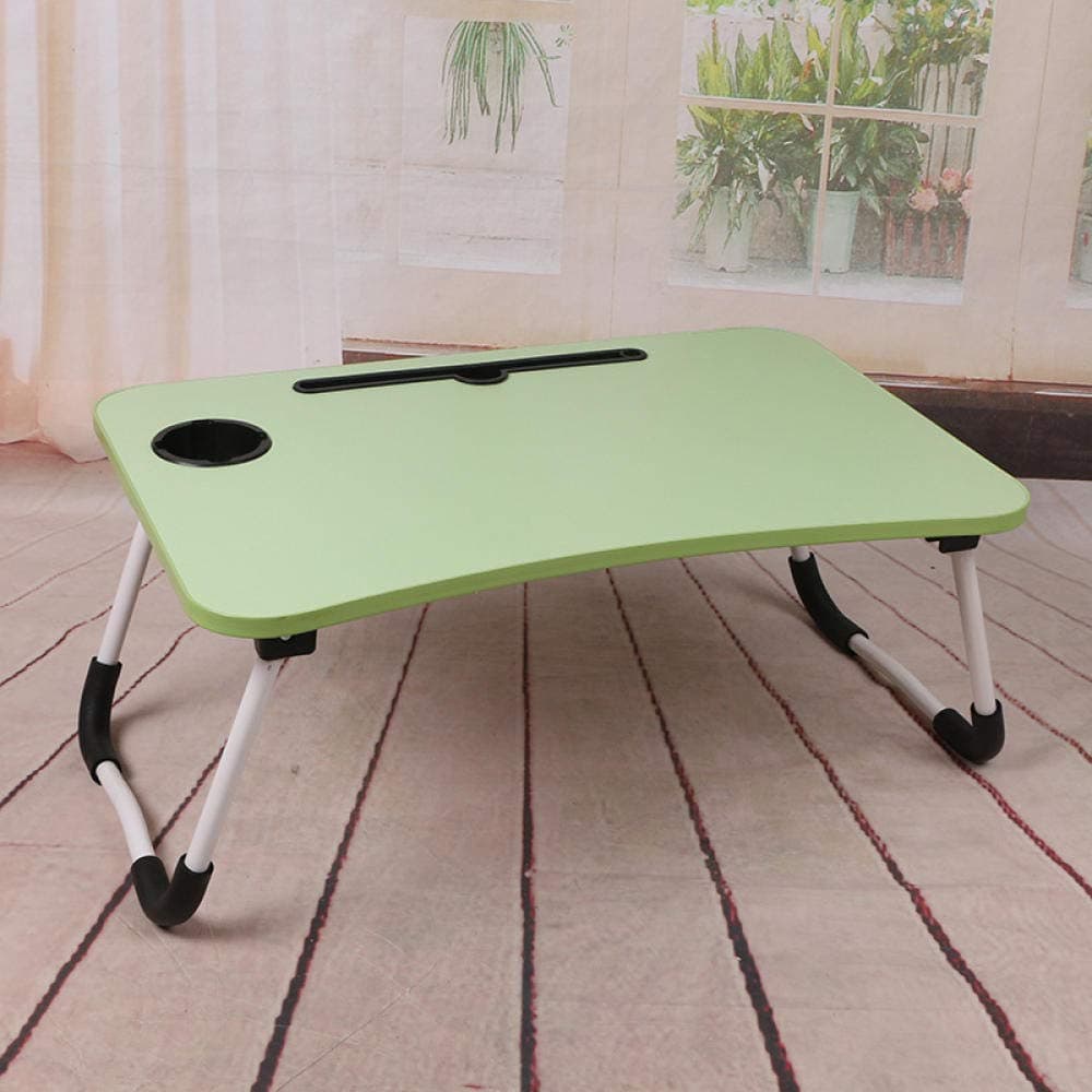 Bed Desk Portable Folding Table Computer Desk Student Dormitory Bed-Fruit Green_60 * 40 * 28Cm Laptop Tray Laptop Stand For Bed