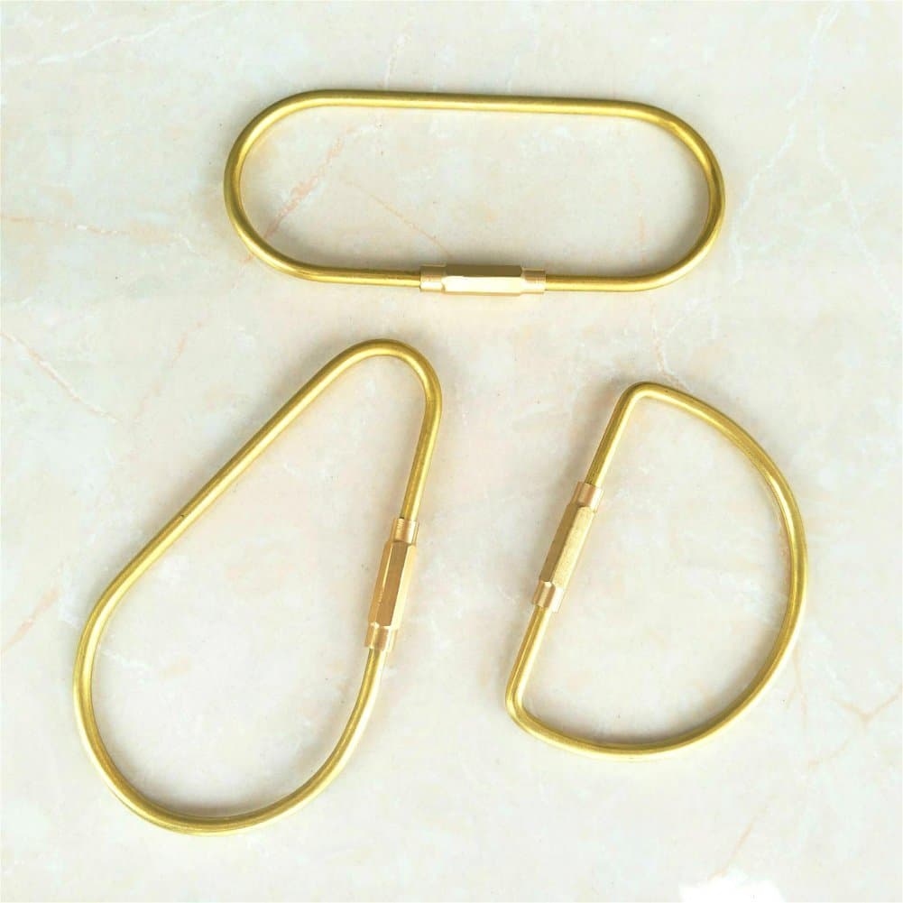 Solid Brass Keychain Heavy Duty Key Ring Car Key Holder for Men Durable Safety Keychain 1 PCS