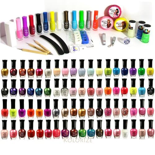 100-pc All About Nail Package - Assorted 100 Nail Set - Lacquers Art Clipper, File and more