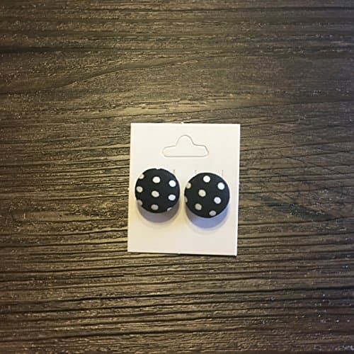 Fabric Buttom Earring