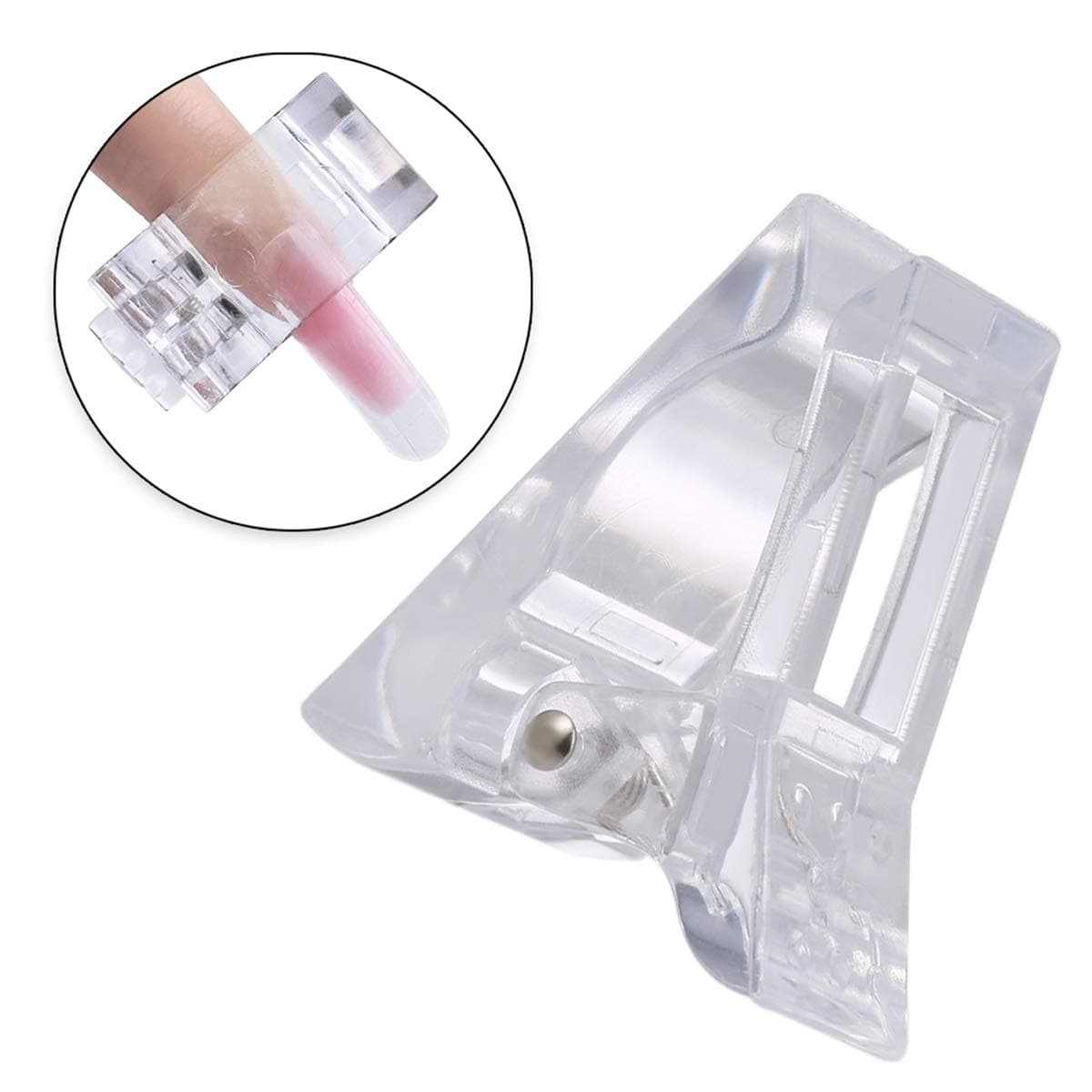 5Pcs Nail Tips Clips Poly Gel Quick Building Nail Tips Clip Finger Extension UV LED Nail Gel Assistant Manicure Tool