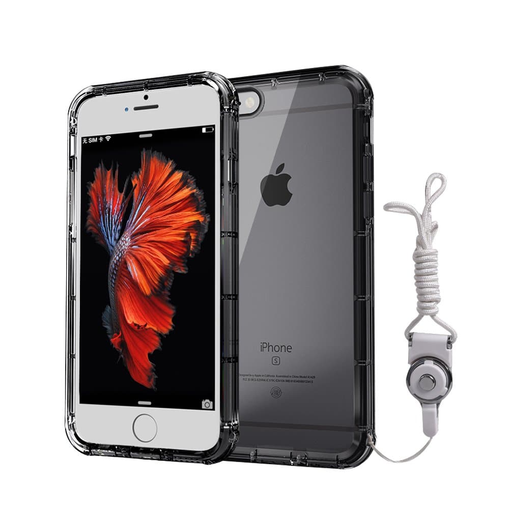 iPhone 6s Plus Case,JARATECH Protective Crystal Black [High Class] Case for iPhone 6s Plus, Reinforced Corner,Strong Protection,Anti Scratch,Appealing[Transparent Black]