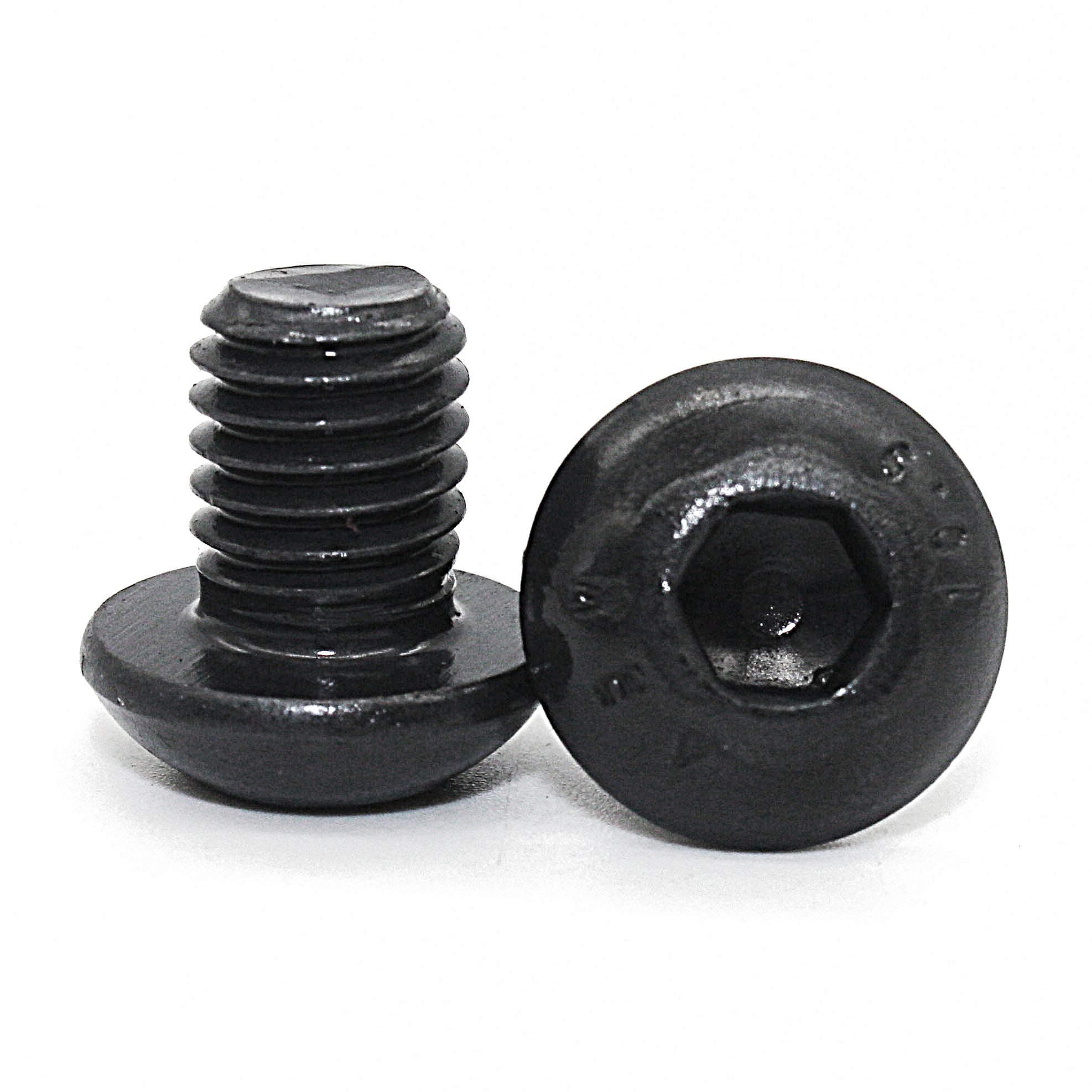 FullerkregM4-0.7 x 12mm Button Head Socket Cap Screw, ISO 7380 Hex Drive, Class 10.9, Black Oxide Finish, Alloy Steel (Pkg of 100)