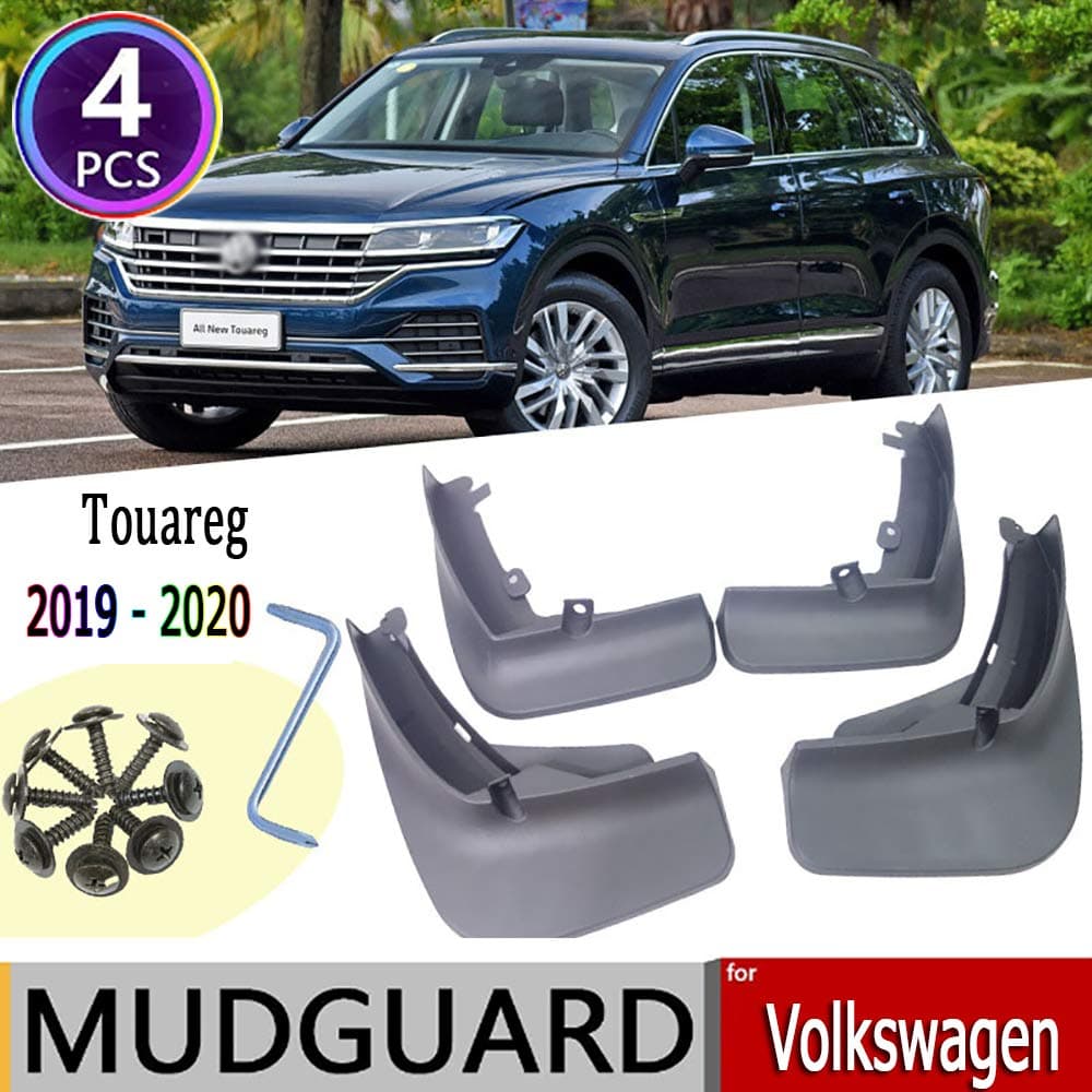 LAUTO Mud Guards,4pcs Protective Fender Mudguards Mudflaps,Suitable for VW Touareg 2019-2020 mud flaps,Original car model, more fit and protect your car