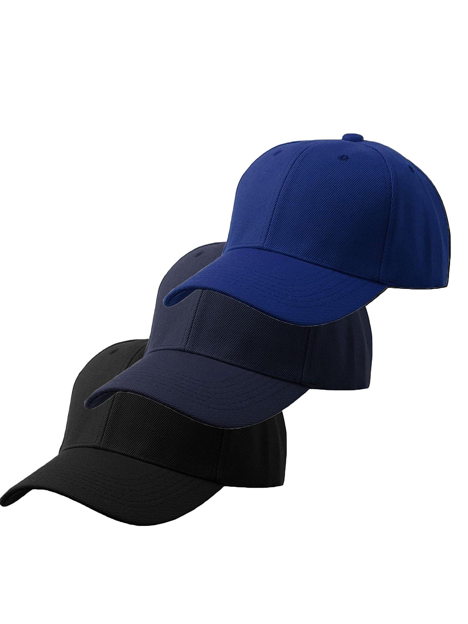Men's Plain Baseball Cap Adjustable Curved Visor Hat