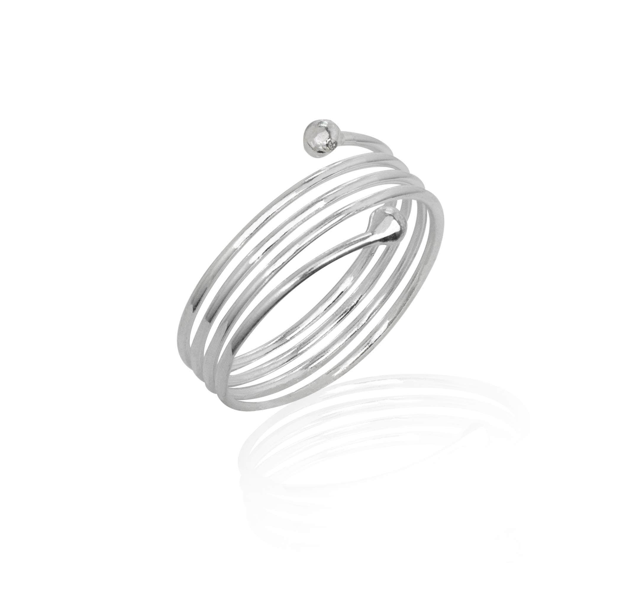 Sterling Silver Spiral Coil Ring