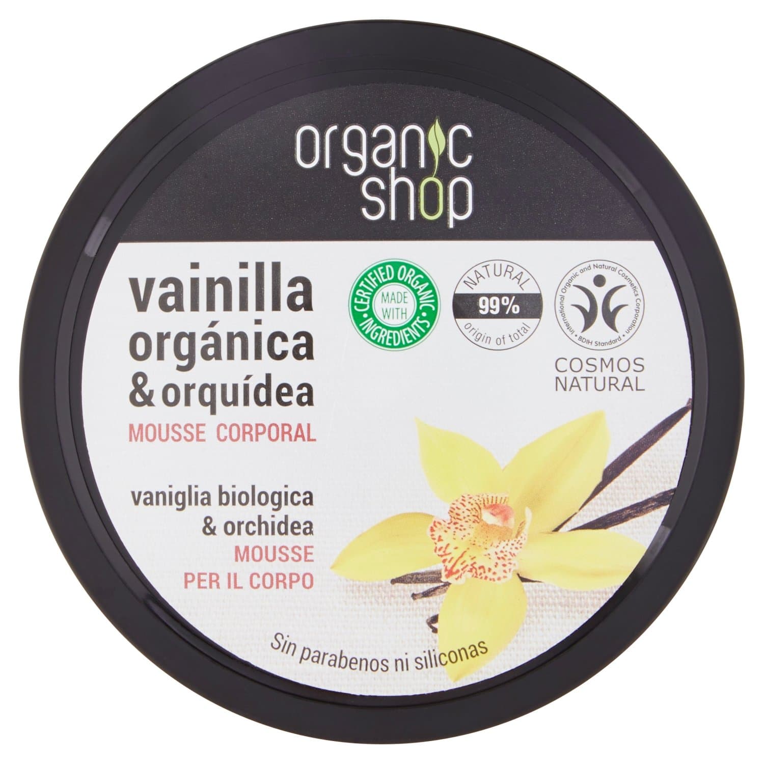 Mousse corpo vaniglia e orchidea