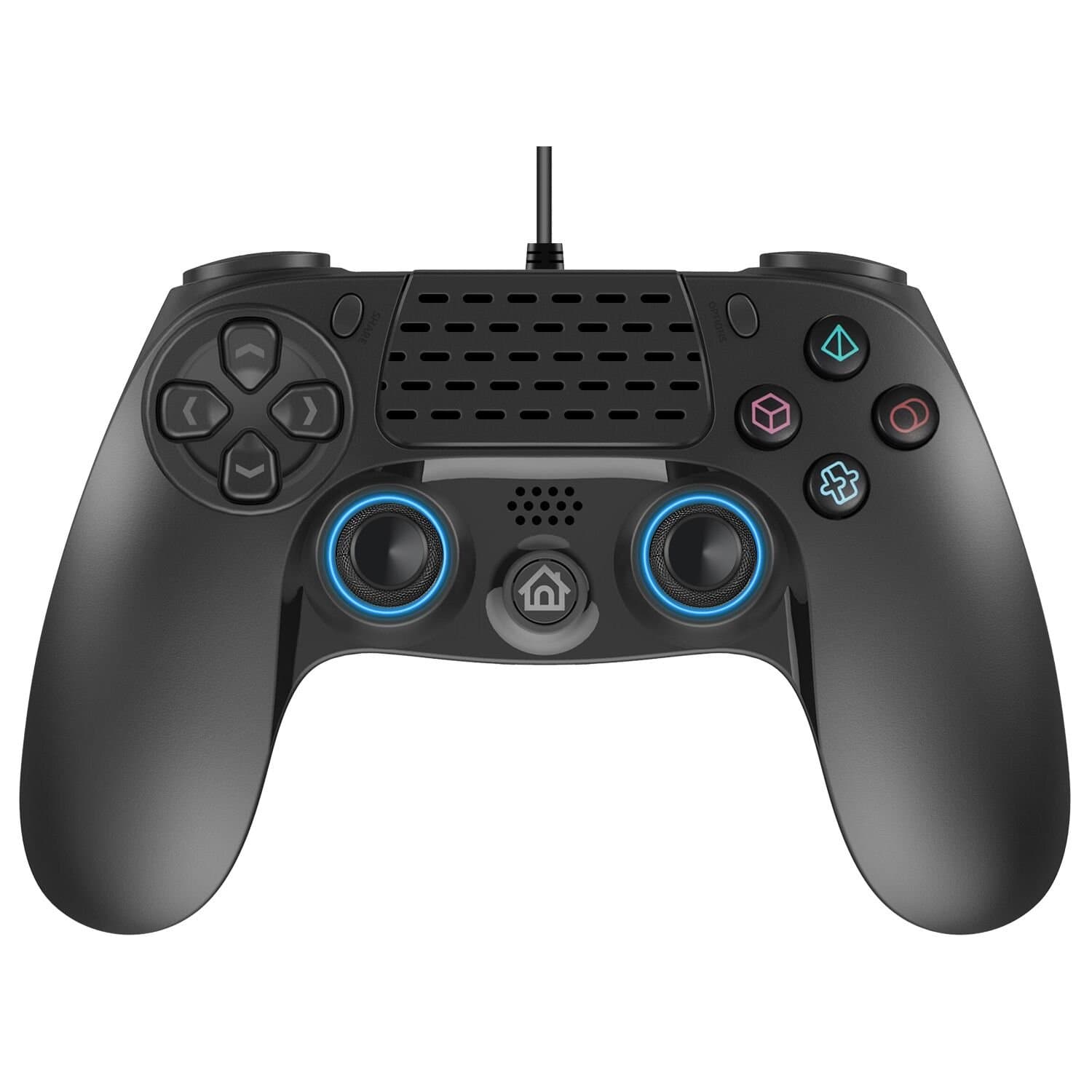 Wired PS4 Controller, Conbeer Dual Vibration USB Wired PS4 Remote Control Gamepad Joystick with 8 Feets Cable for Sony PS4/PS3/PC