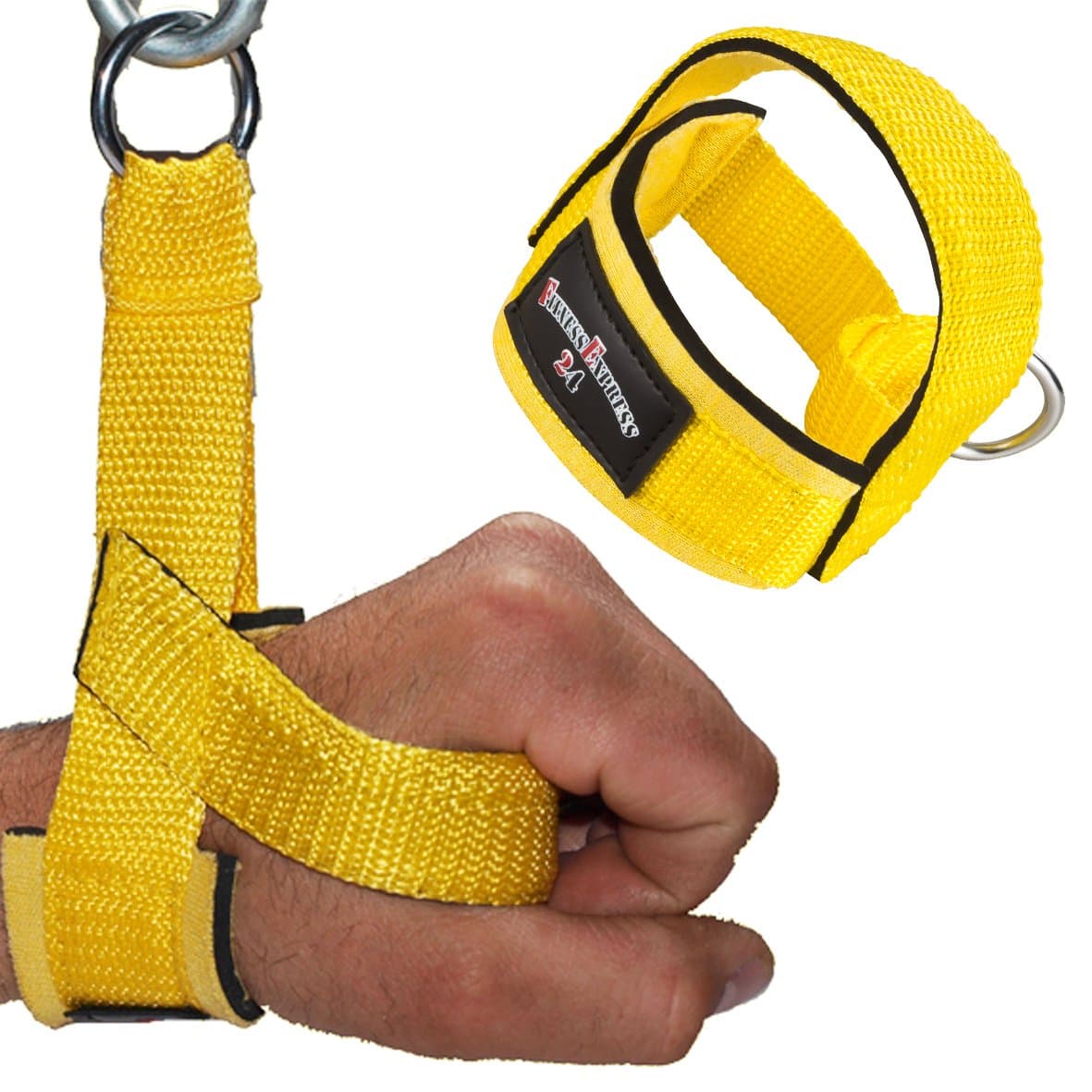 1 piece Cable Pull Grip Handles Lat Pulls Yellow