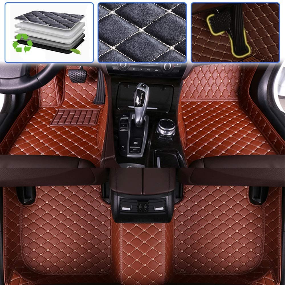 Custom Car Floor Mats for 3 Series E90 E91 E92 E93 F30 F31 F35 318i 320i 325i 328i 330i 335i 320d 325d 2013 2014 2015 2016 2017 2018 2019 (Brown)