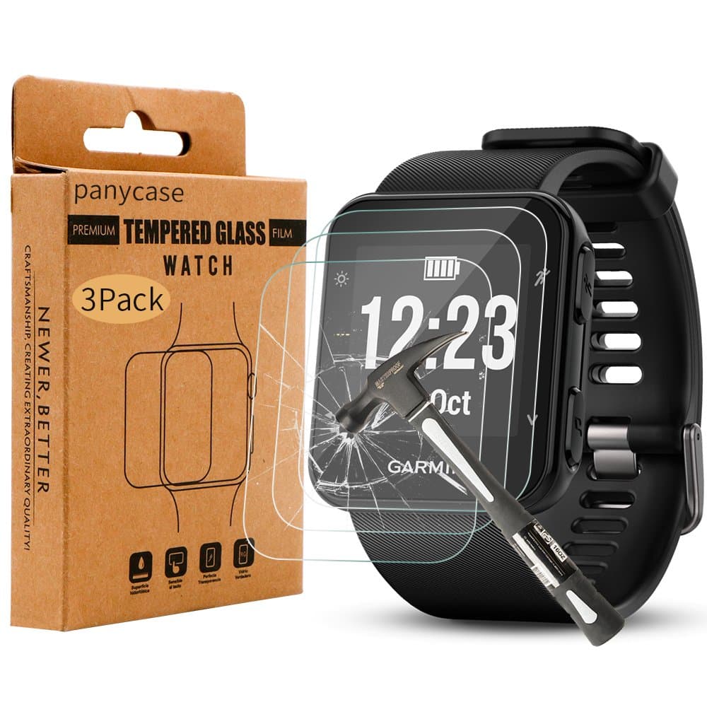 [3-Pack]Garmin Forerunner 35 Screen Protector,Panycase 9H Hardness Garmin Forerunner 35 Glass Screen Protector,Tempered Glass Screen Protector for Garmin Forerunner 35