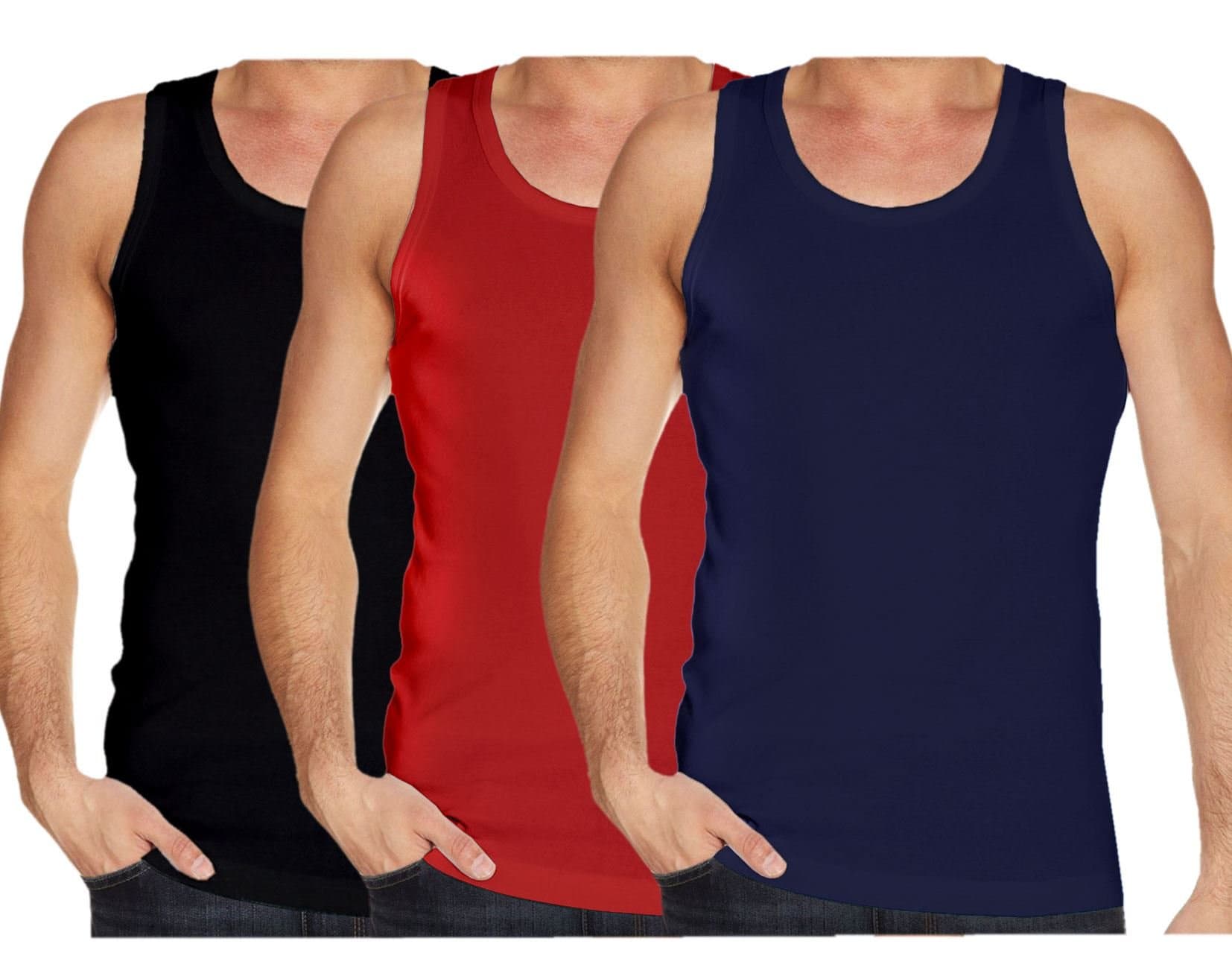 New Mens Gaffer Brand Multi Pack Lot Basic Regular Fit Cotton Vest Tank Top