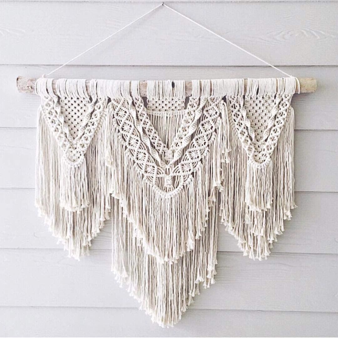 American Knit Bohemian Macrame Wedding Backdrop Decor Boho Chic Macrame Wall Hanging Style Macrame Tapestry Macrame Curtain & Macrame Arch 100 cm X 85 cm