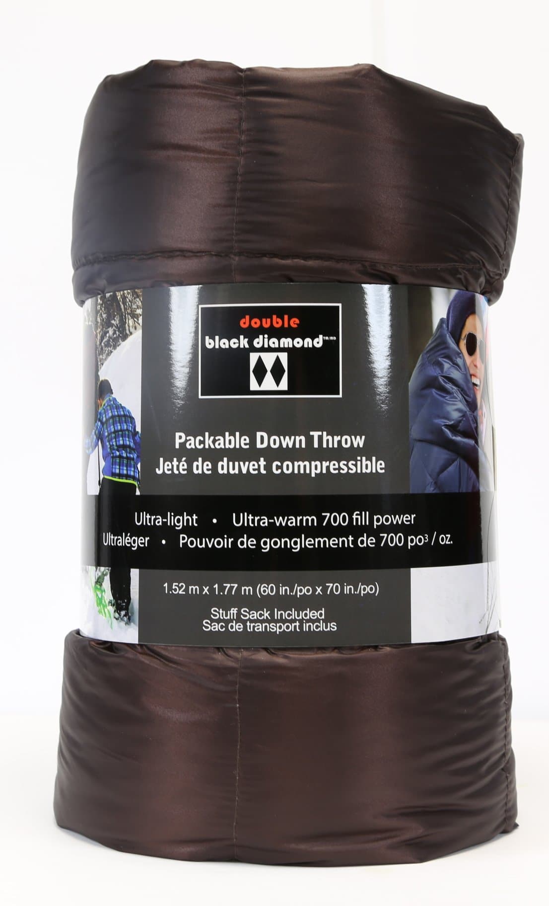 NEW Double Diamond Packable Down Throw 60" x 70" Ultra light & Warm (700 fill) Copper Color