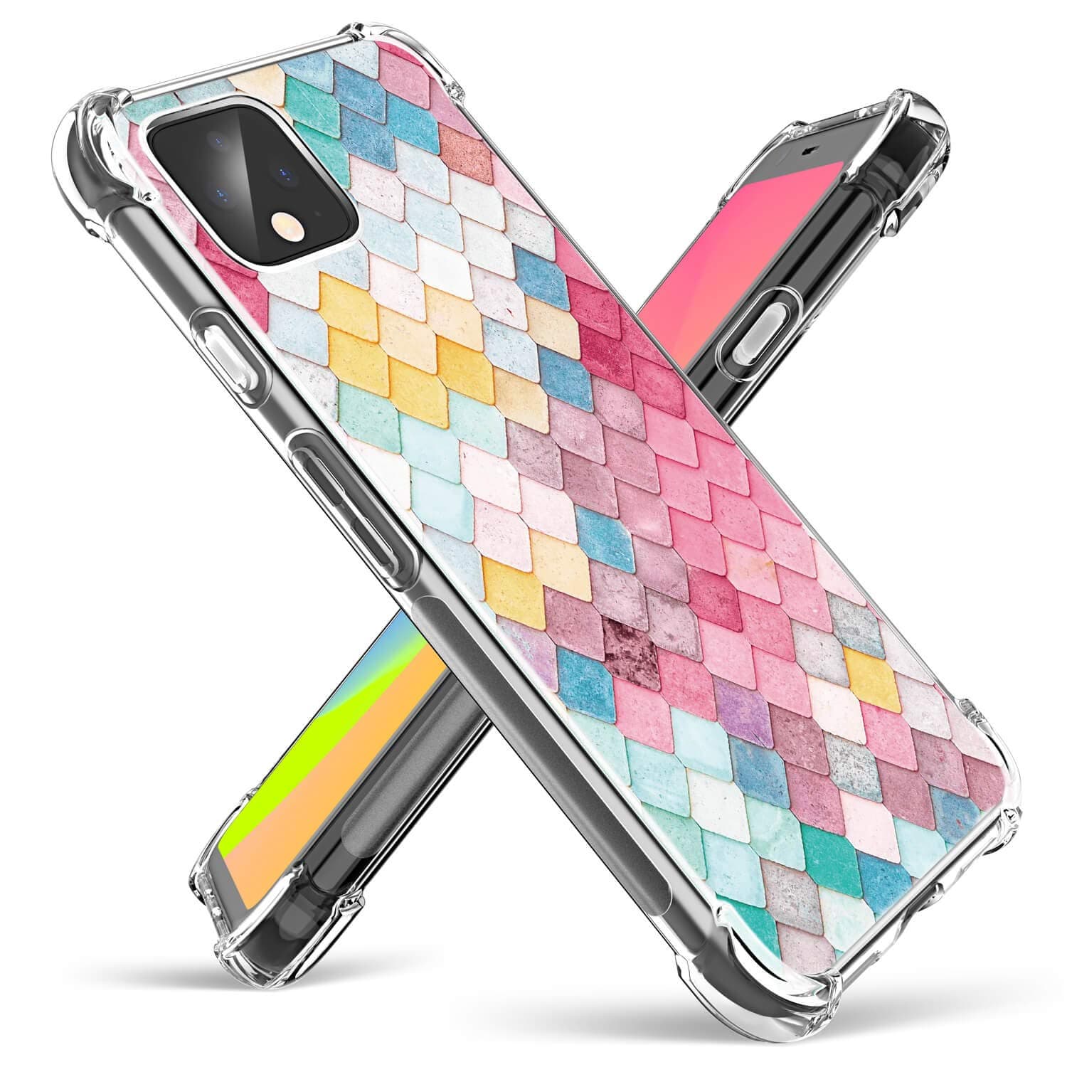 Tuopuna Compatible for Google Pixel 4 Case (2019) Only, Design with Shockproof Corner and Exquisite Pattern, Ultra Slim TPU Bumper Protective Cover Case (Diamond Lattice)
