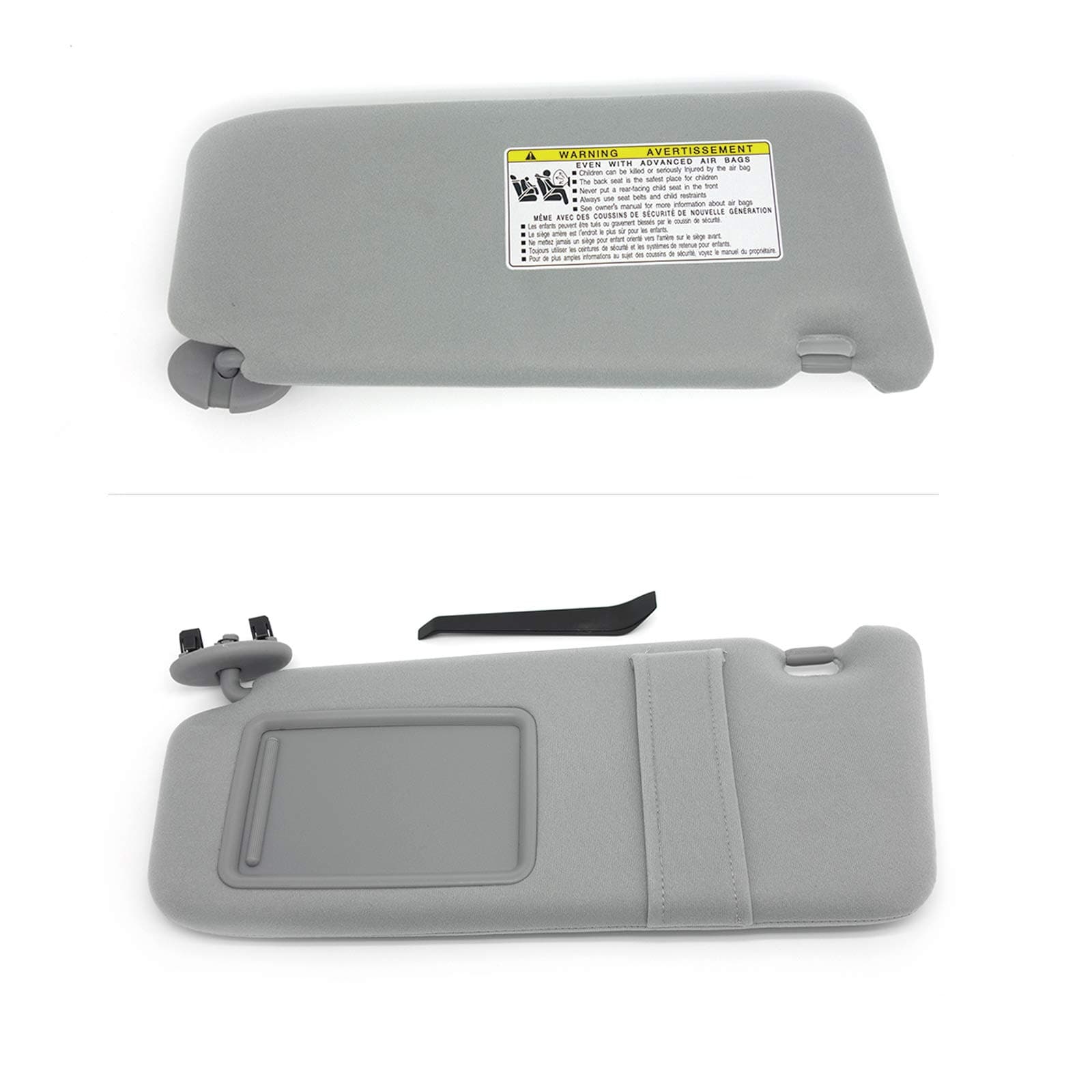koxuyim Left Driver Side Windshield Sun Visor Mirror Replacement Part #74320-06780-B0 Visor Assembly, Left, Gray, Fit for Toyota Camry 2007-2011 Without Sunroof OR Light