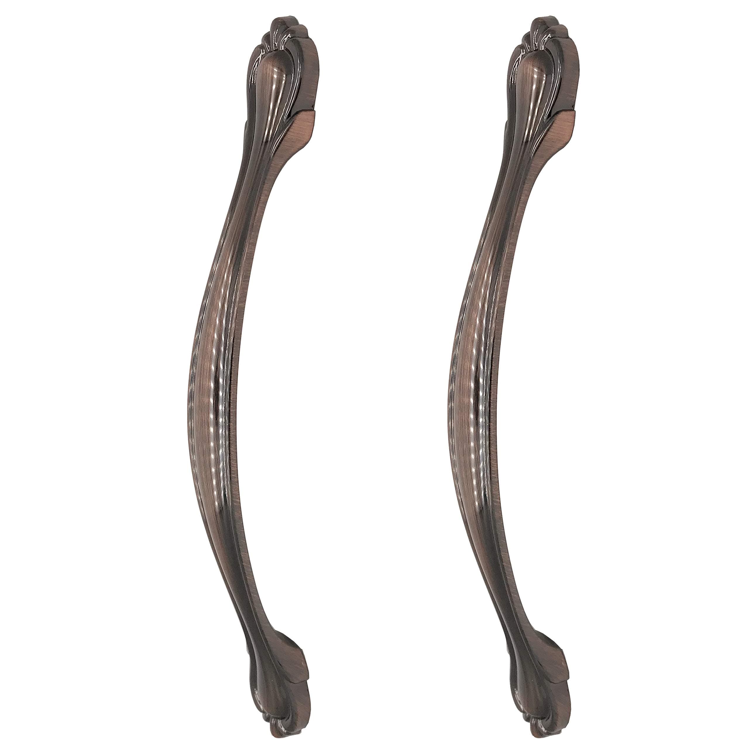 2Pcs Europe Style Zinc-Alloy Cabinet Drawer Knobs Handle Pull for Cupboards, Armoire, Wardrobe, Furniture Door(5 inch Hole Distance, Red Bronze)