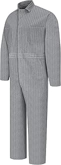 Red Kap Men's Snap Front Cotton Coverall, Oversized Fit, Long Sleeve