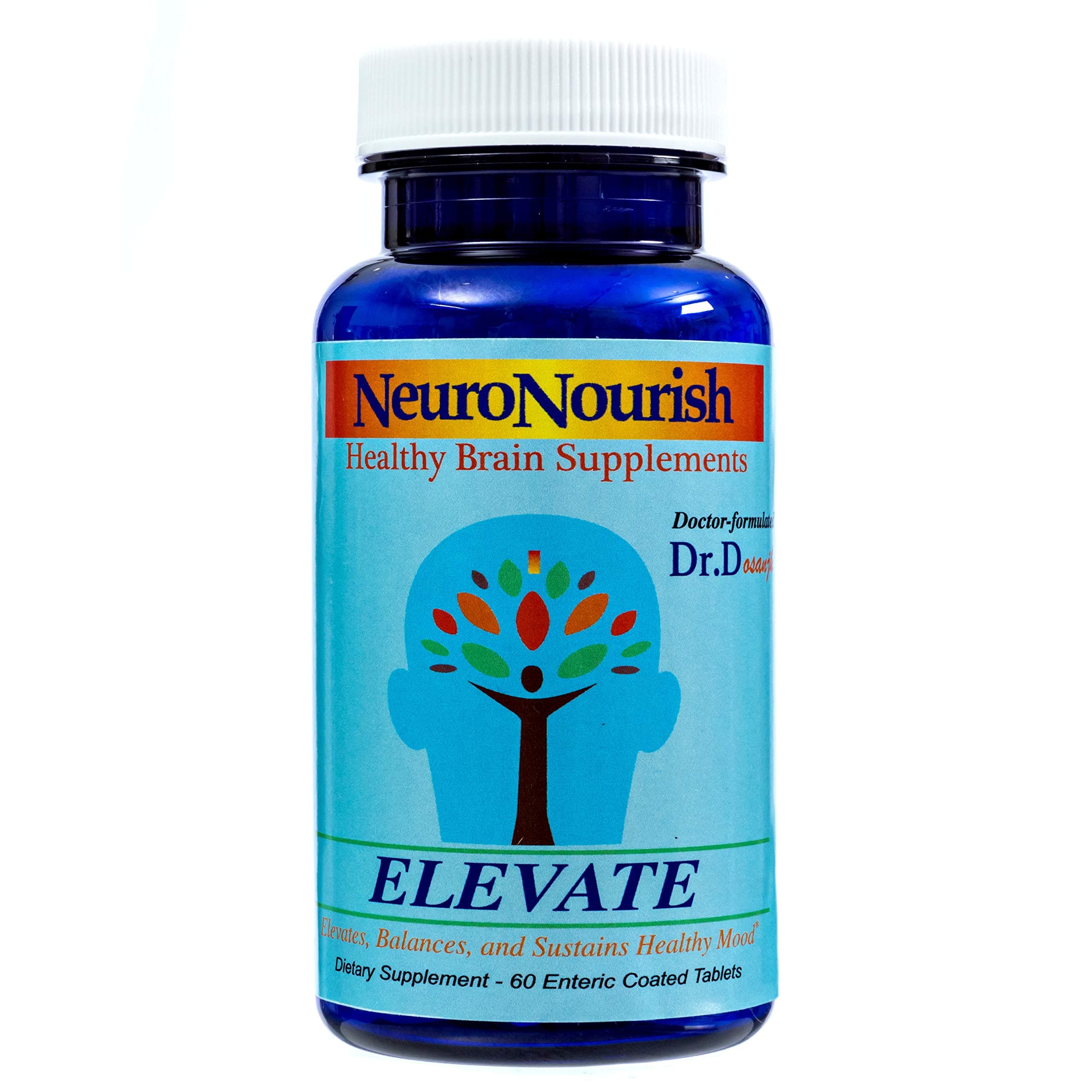 NeuroNourish Elevate SAM e Doctor Formulated Natural Supplements for Brain, Body, Joints & Mood Boost by Dr. D: 400mg, 60 Enteric Coated Tablets
