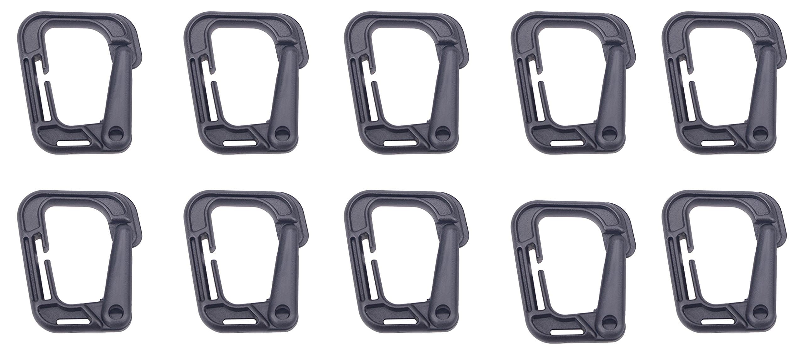 XTACER Tactical Multipurpose D-Ring Locking Hanging Hook(Set of 10)