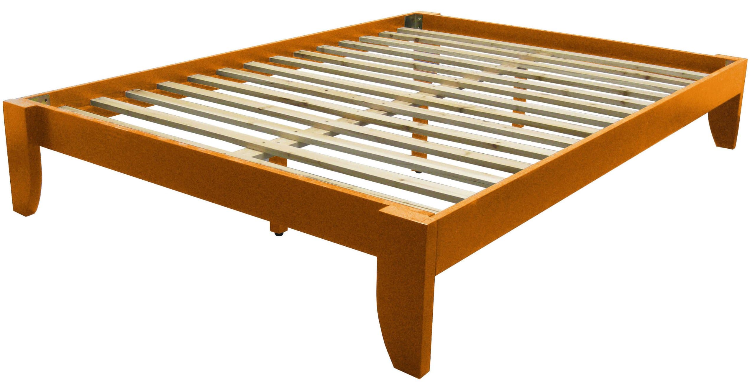 Stockholm Solid Wood Bamboo Platform Bed Frame, Queen-size, Medium Oak Finish