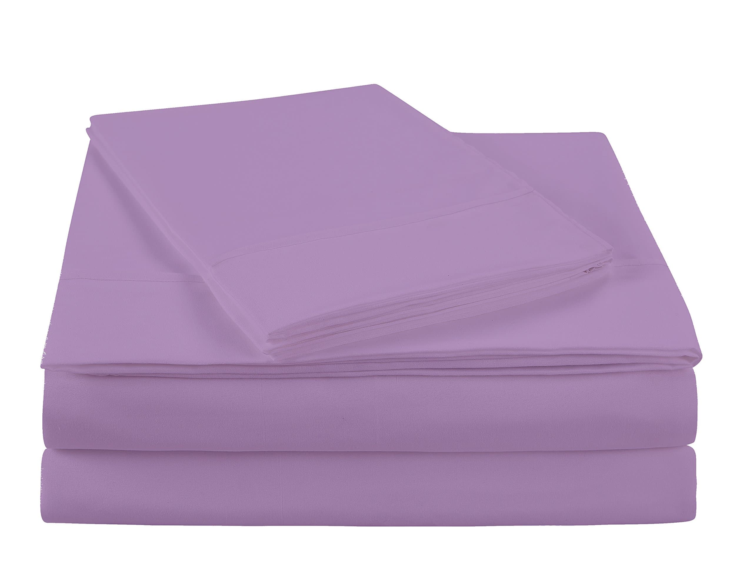 NC Home Fashions Ultra Soft Brushed Microfiber Solid Bed Sheet Set- Cotton Feeling-Deep Pockets - Easy Fit - Breathable & Cooling - Wrinkle, Fade, Stain Resistant-Twin, Lupine -3 Pieces