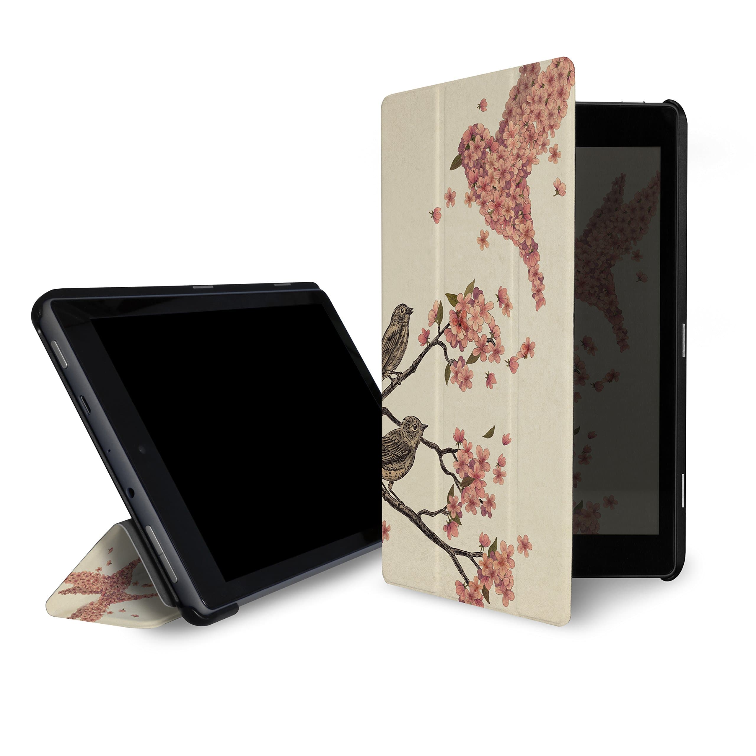caseable lightweight standing cover for Fire 7 Tablet (7th generation - 2017 Release only), Blossom Bird (with Auto Wake/Sleep)