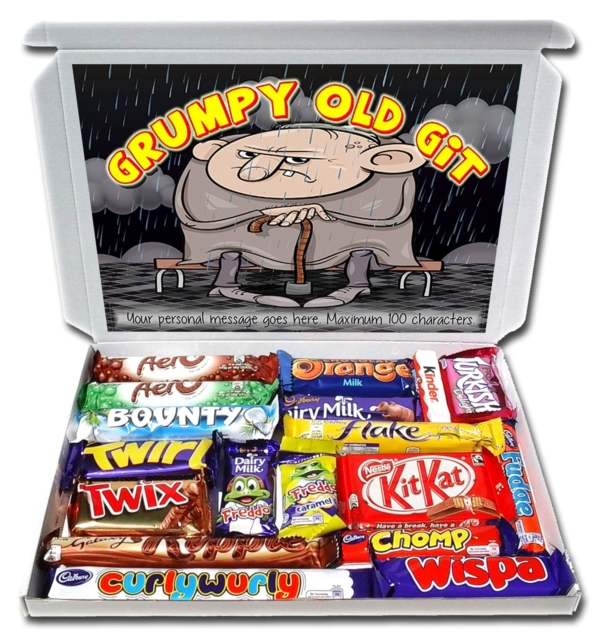 Personalised Grumpy Old GIT Gift for Him Chocolate Selection Box Great for Any Occasion