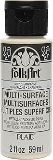 FolkArt Multi-Surface Metallic Paint in Assorted Colors (2 oz), Metallic Champagne