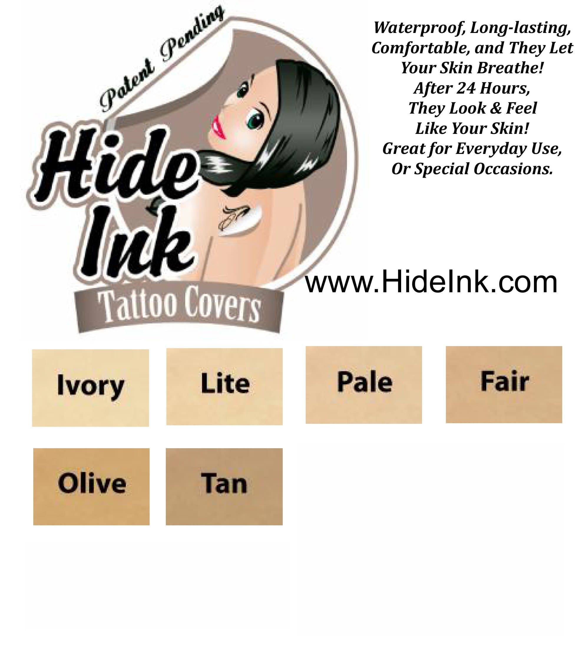 Hide Ink Tattoo Covers Lighter Colors Sample Pack by Hide Ink