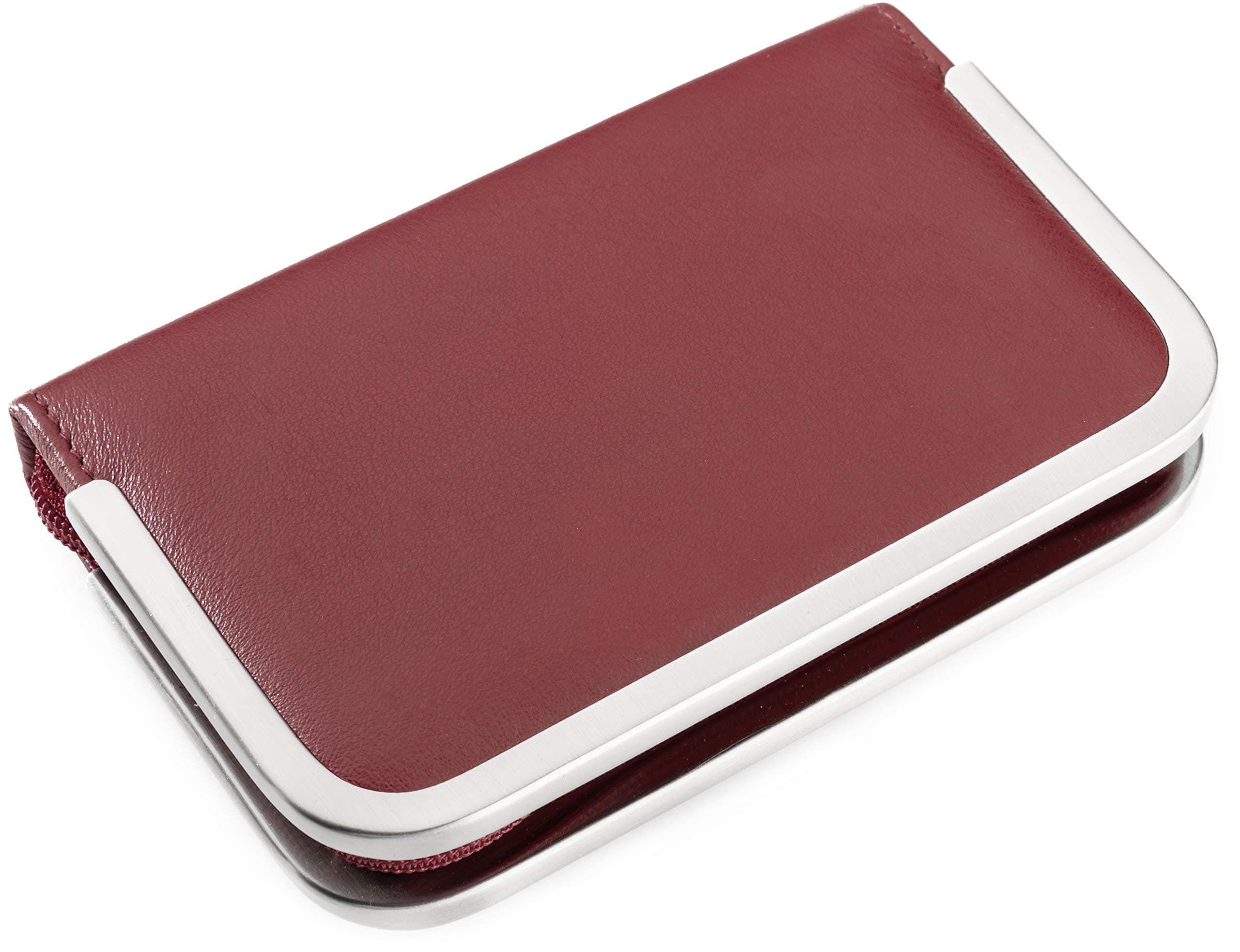 Case"Tara" red Empty Genuine Leather. for Assembling with Nail Scissors, Files, Tweezers, etc.