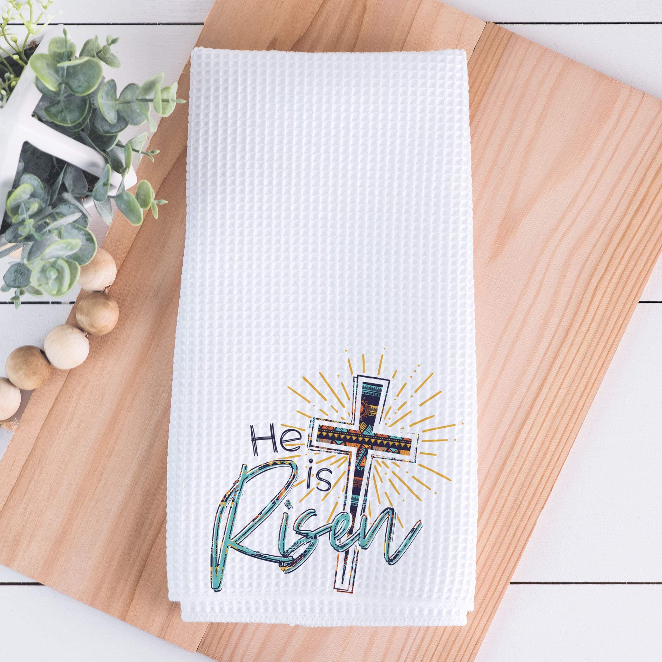 Religious Kitchen Towel || He Is Risen