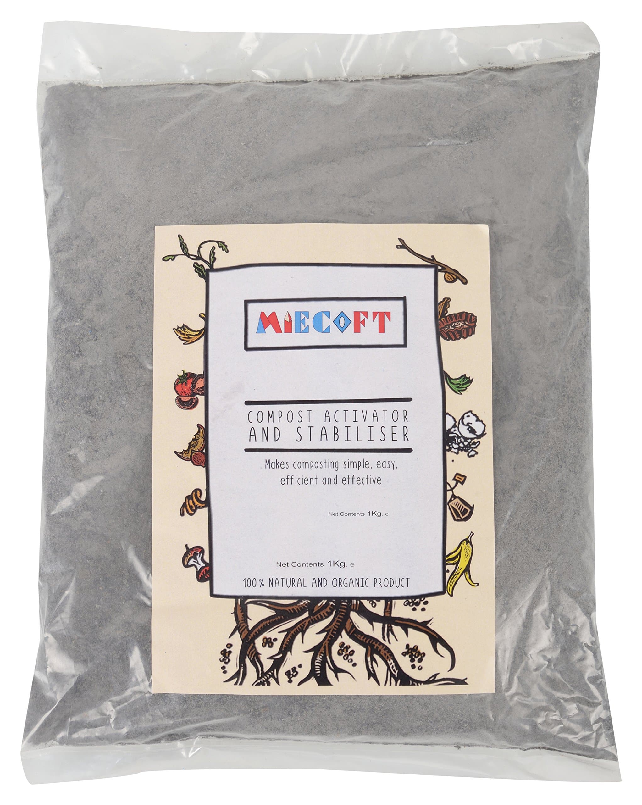 Compost Activator Booster and Stabiliser for Quick Quality Compost 1Kg Economy Pack (Grey Powder)