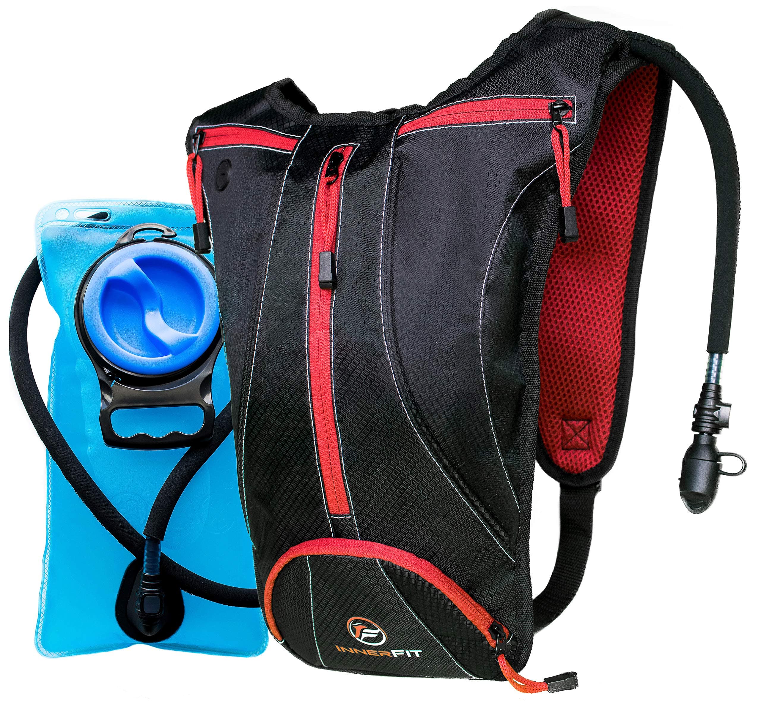 InnerFit Hydration Backpack & 2L Water Bladder, Durable Camel Backpack Hydration Pack-Running, Cycling, Biking, Skiing, Outdoor Activities - Versatile & Lightweight Hiking Backpack